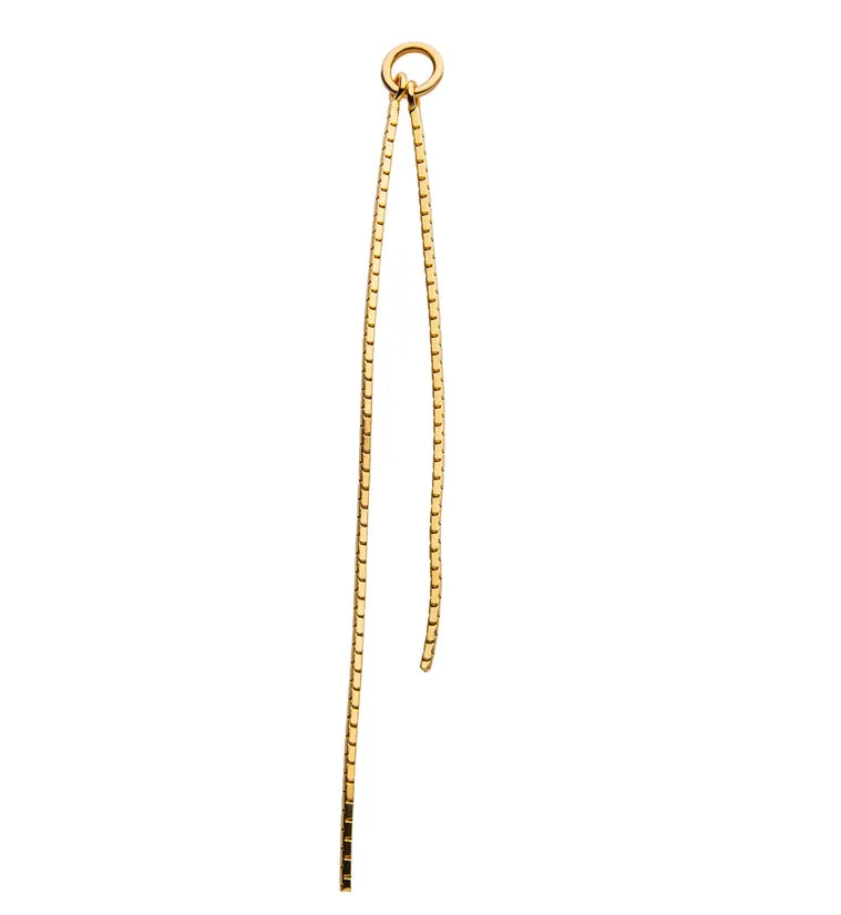 14kt Gold Dual Box Chain Charm