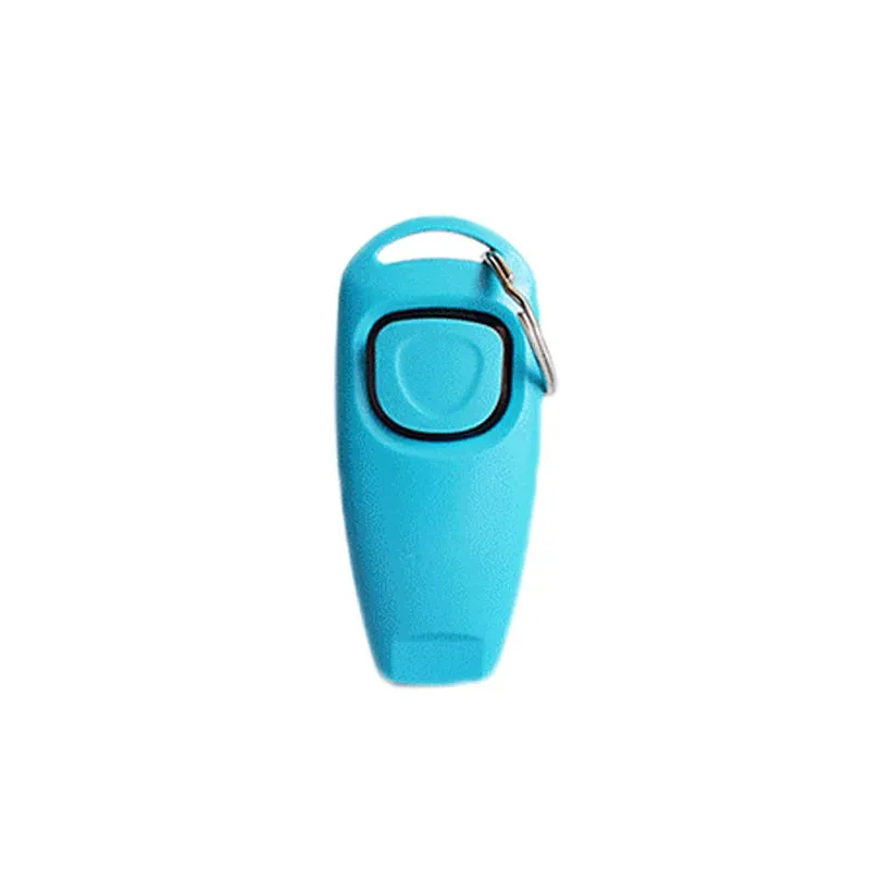 2 In 1 Pet Clicker Dog Training Whistle Answer Card Pet Dog Trainer Assistive Guide With Key Ring Dog Pet Supplies