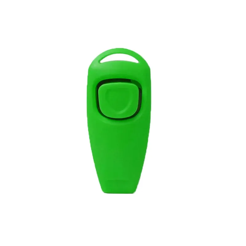 2 In 1 Pet Clicker Dog Training Whistle Answer Card Pet Dog Trainer Assistive Guide With Key Ring Dog Pet Supplies