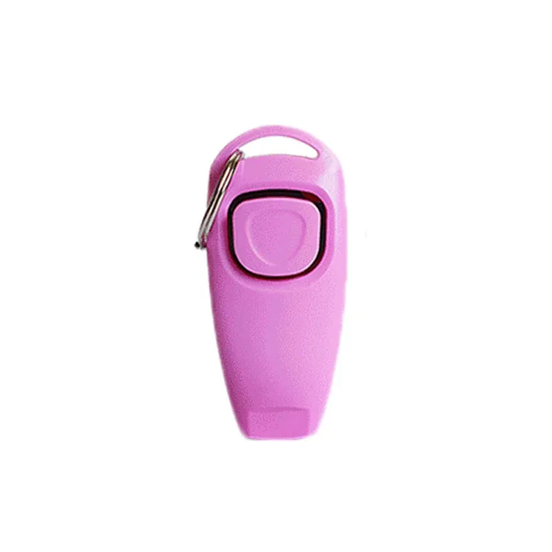 2 In 1 Pet Clicker Dog Training Whistle Answer Card Pet Dog Trainer Assistive Guide With Key Ring Dog Pet Supplies