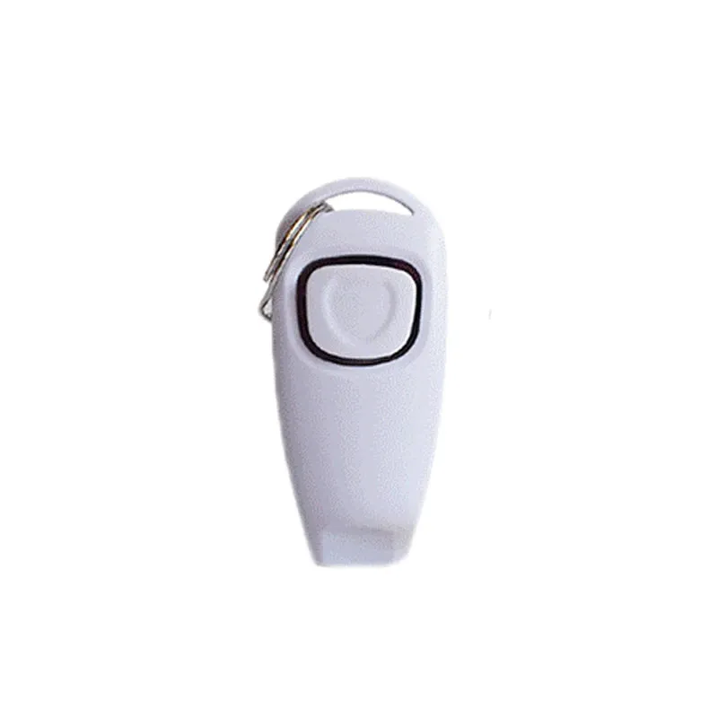 2 In 1 Pet Clicker Dog Training Whistle Answer Card Pet Dog Trainer Assistive Guide With Key Ring Dog Pet Supplies