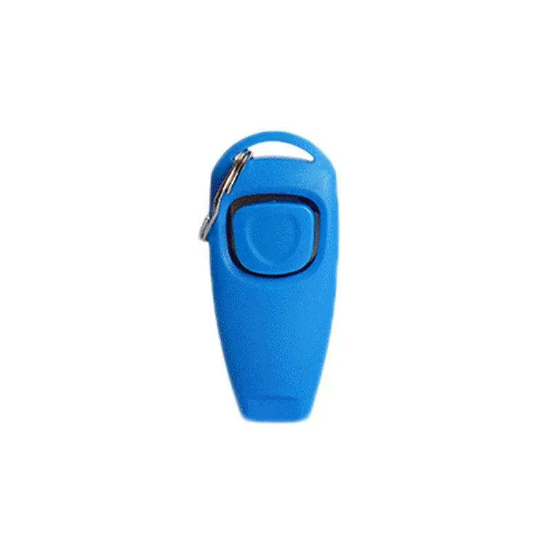 2 In 1 Pet Clicker Dog Training Whistle Answer Card Pet Dog Trainer Assistive Guide With Key Ring Dog Pet Supplies