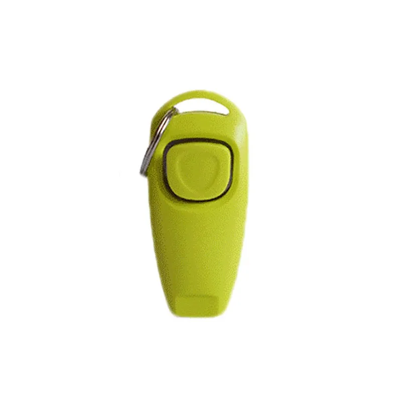 2 In 1 Pet Clicker Dog Training Whistle Answer Card Pet Dog Trainer Assistive Guide With Key Ring Dog Pet Supplies