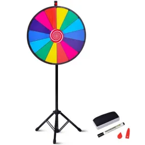 24" Editable Dry Erase Extension Base Fortune Spinning Game