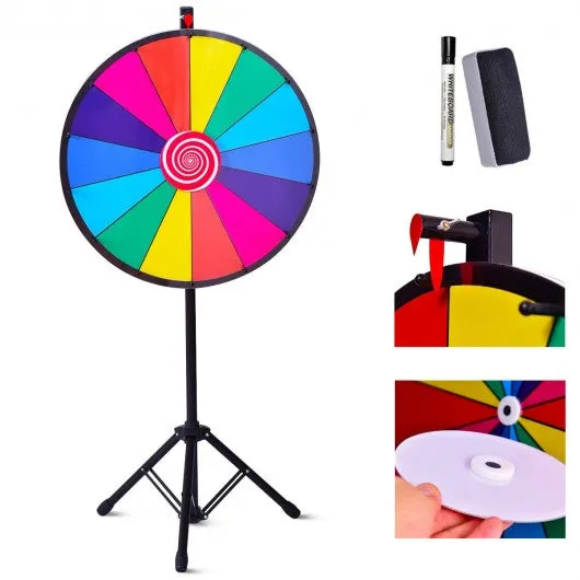 24" Editable Dry Erase Extension Base Fortune Spinning Game