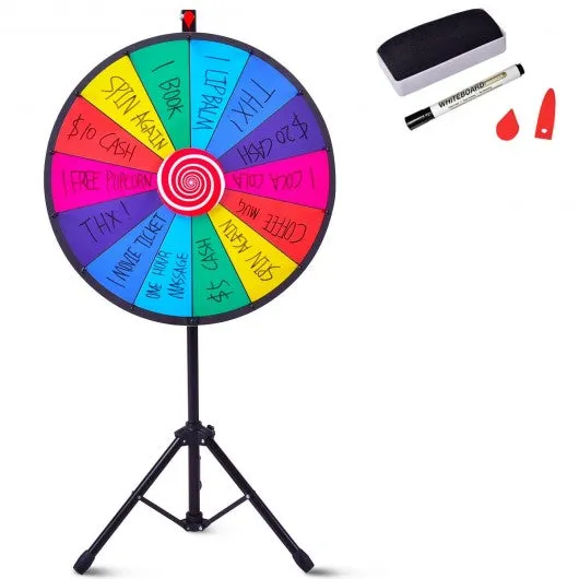 24" Editable Dry Erase Extension Base Fortune Spinning Game