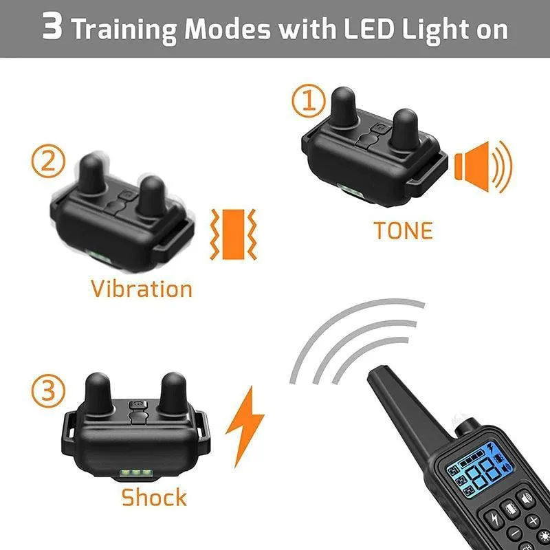 800m Waterproof Dog Training Collar: LCD Control for Effective Pet Training