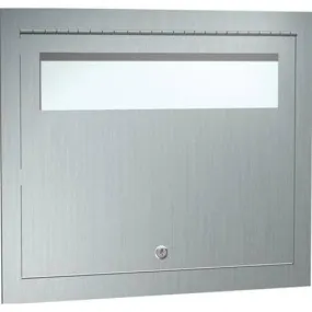 ASI 0477 Commercial Toilet Seat Cover Dispenser, Recessed-Mounted, Stainless Steel