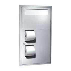 ASI 0485-R Toilet Seat Cover & Toilet Tissue Dispenser - Recessed