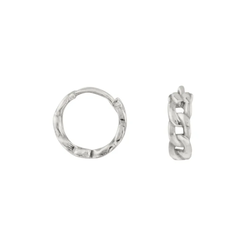 Chain Clicker Huggies in Silver