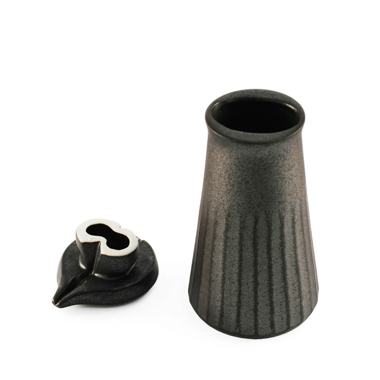 Charcoal Gray Ceramic Soy Sauce Dispenser 4 fl oz