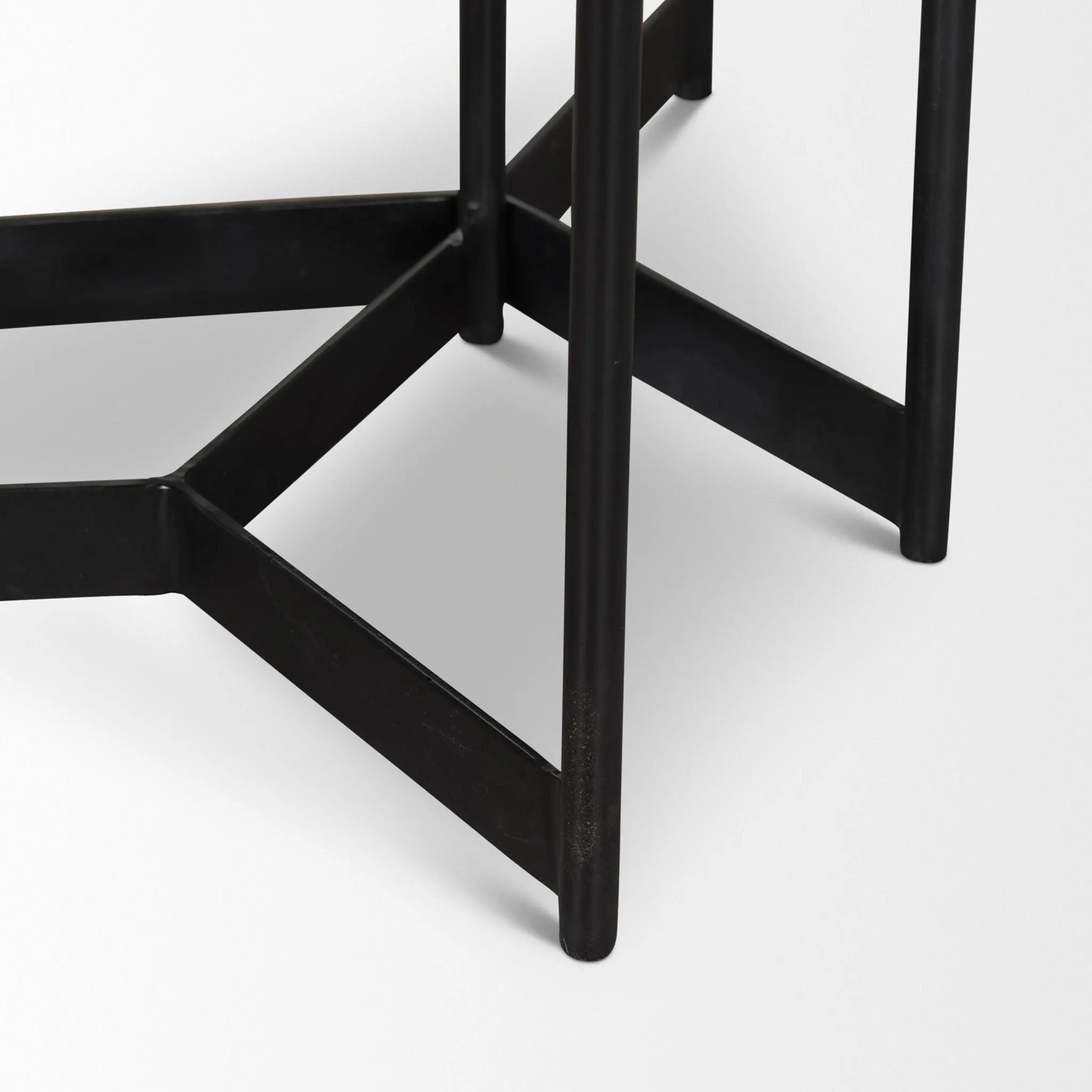 Crudités and Cocktails Nesting Side Tables in Dark Wood