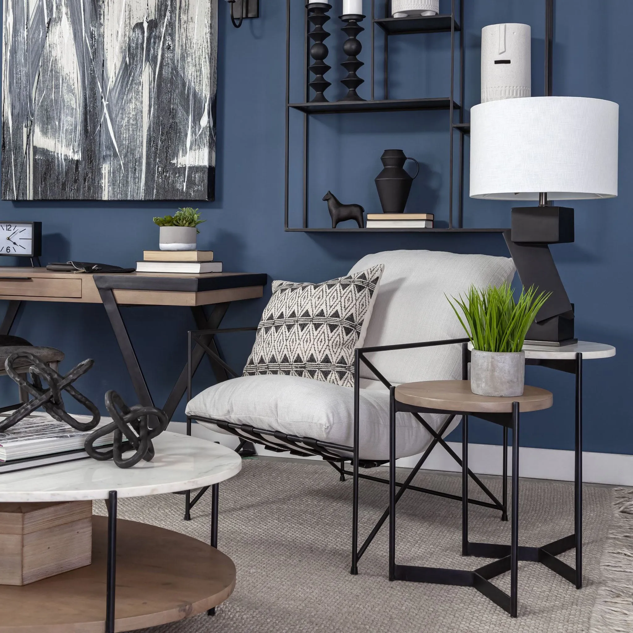 Crudités and Cocktails Nesting Side Tables in Light Wood