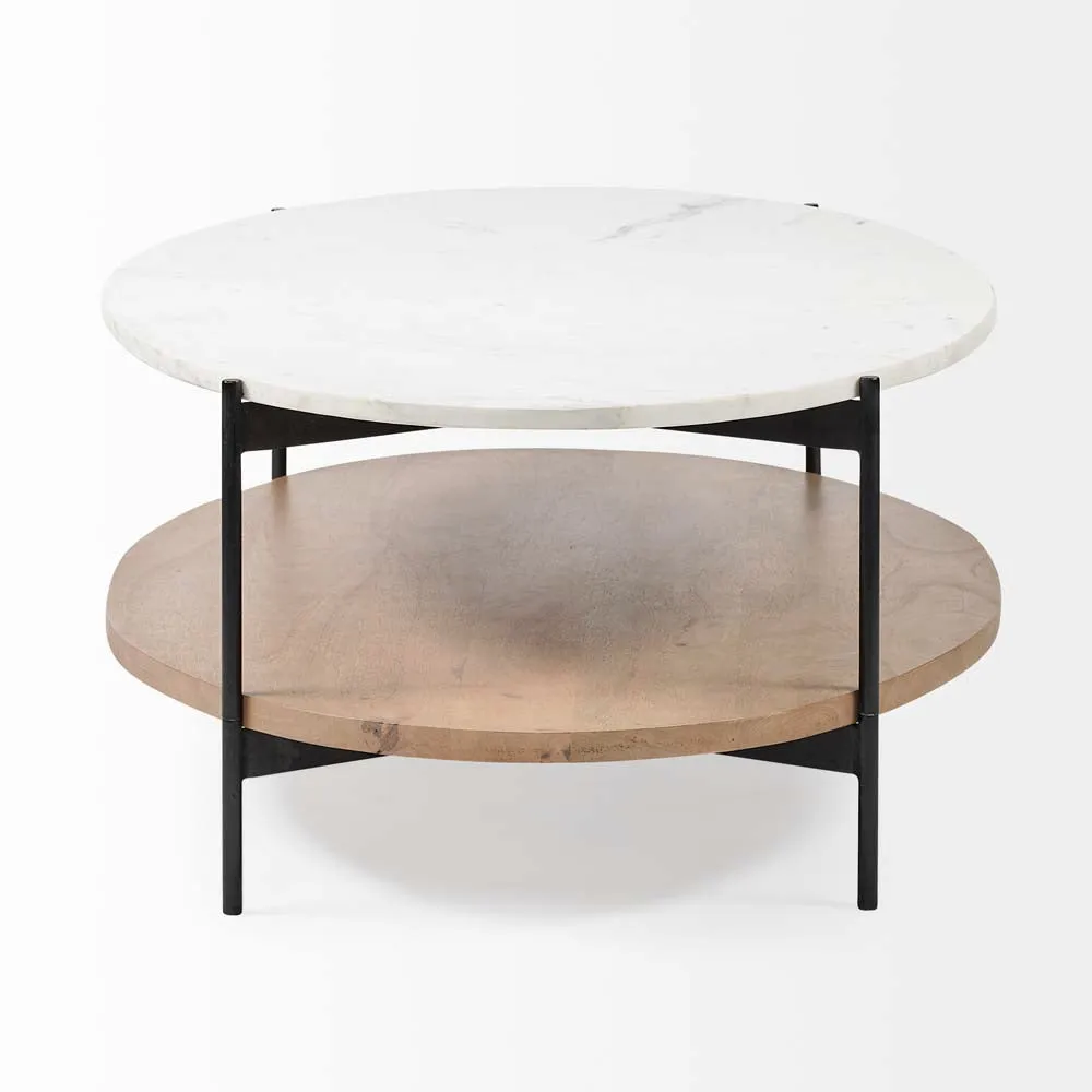 Crudités and Cocktails Oval Coffee Table in Light Wood