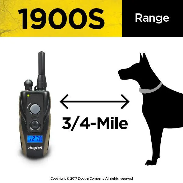 Dogtra 1900S Dog Training Collar System 3/4 Mile Range