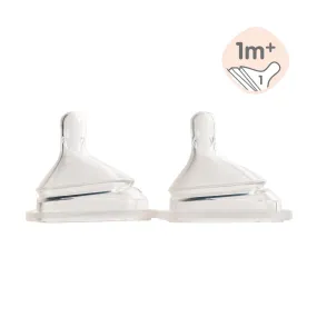 Hegen Nipple Slow Flow, 2-Pack (1 to 3 months)