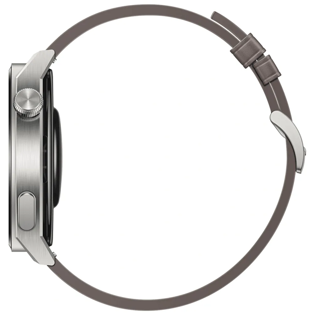 Huawei Watch GT 3 Pro ODN-B19 (46mm - GPS) Light Titanium Case With Gray Leather Strap (Open Box)