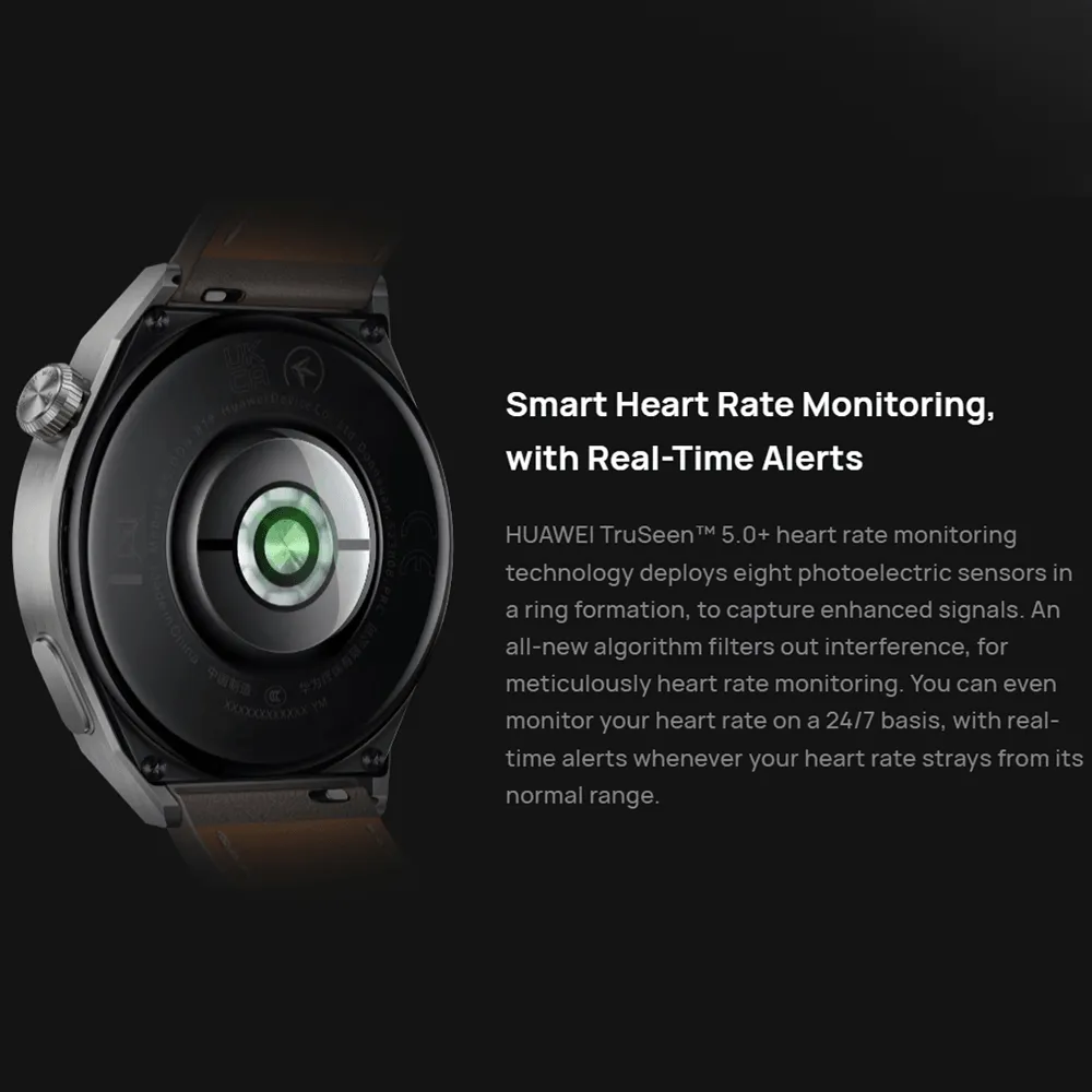 Huawei Watch GT 3 Pro ODN-B19 (46mm - GPS) Light Titanium Case With Gray Leather Strap (Open Box)