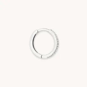 Jewelled Hoop 11.5mm in Silver