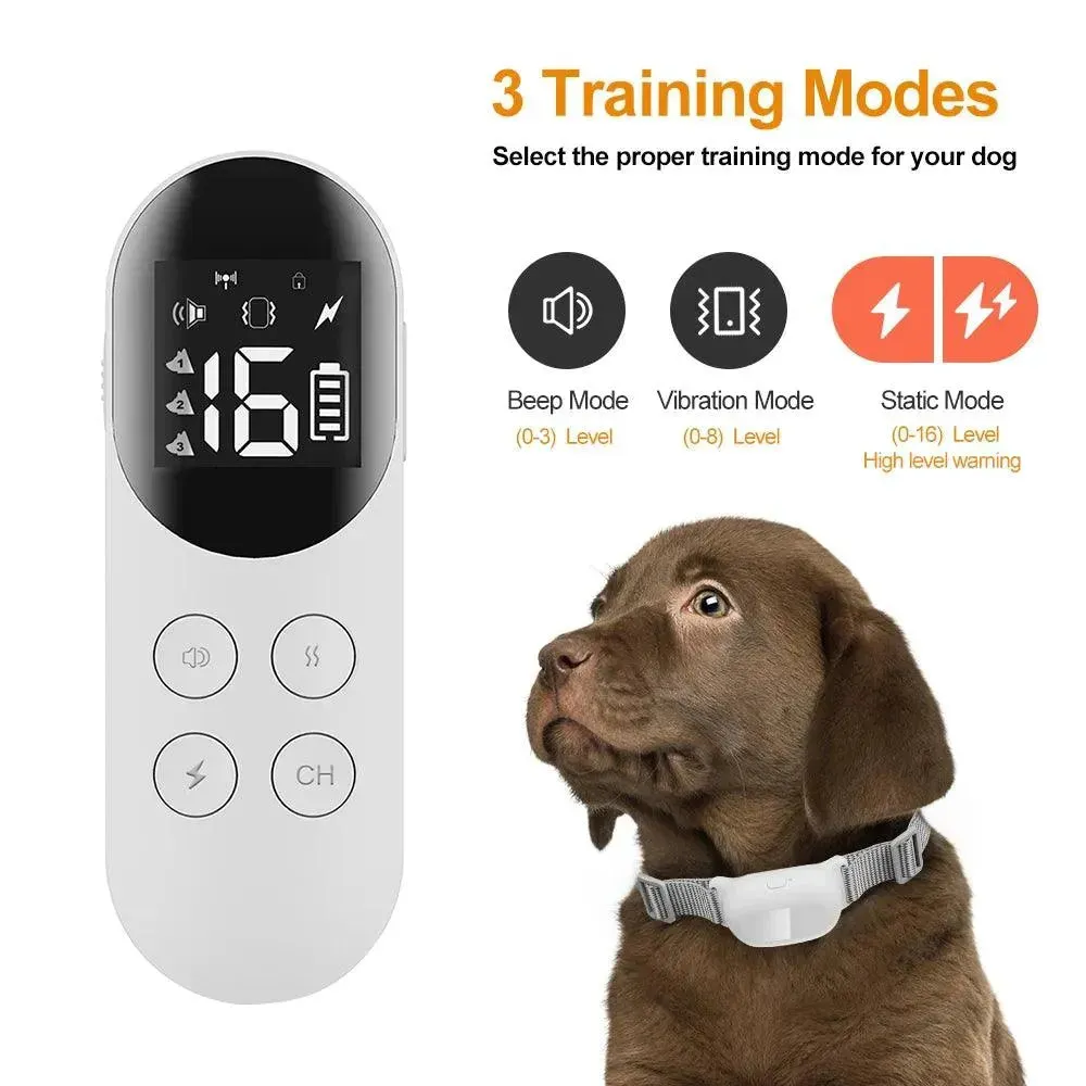 Remote Dog Trainer Collar – Intelligent, anti-bark, waterproof, shock control.