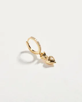 Sacred Heart Pavé Huggie