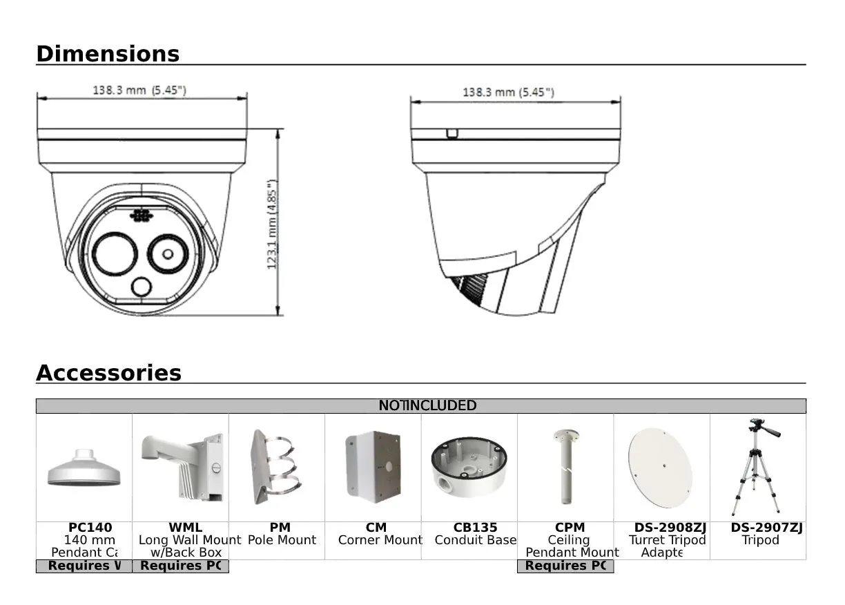 Thermographic Turret Camera - DS-2TD1217B-3/PA